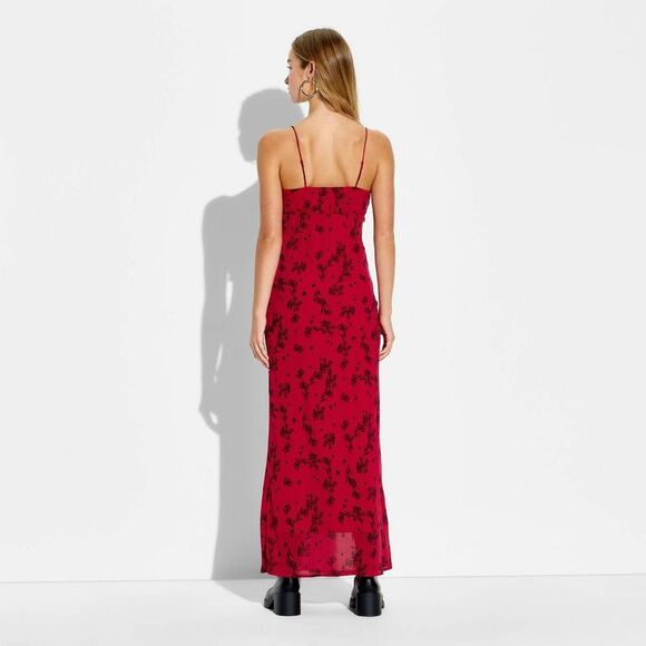 Open Box - Wild Fable - Women's Maxi Empire Waist Dress - Wild Fable Red F Red - Picture 3 of 3